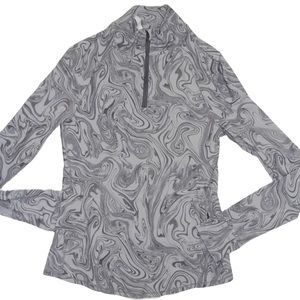 Lululemon Suminagashi Run 1/2 Zip Ice Grey size 2